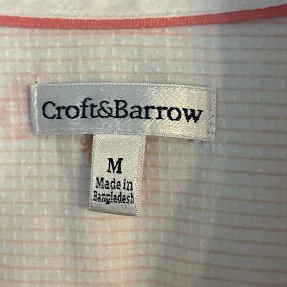 Croft & Barrow Lobster Shirt Cotton Button Down Size M Nautical Beachy Coastal - Picture 6 of 9